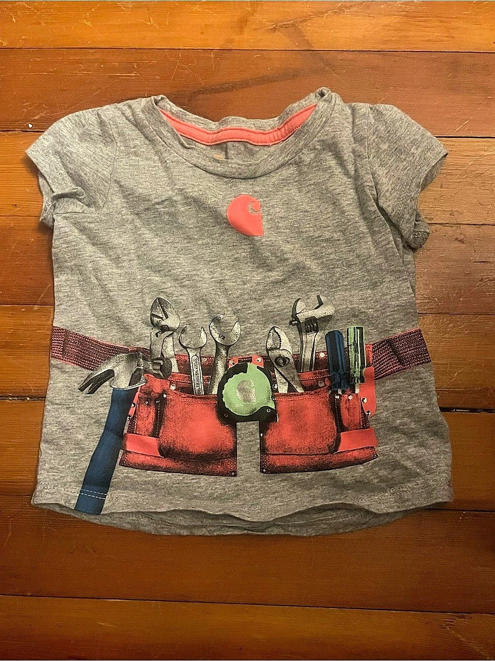 Short Sleeve Tee - Gray & pink